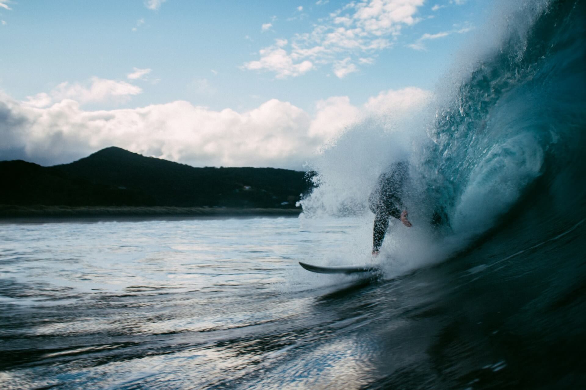 surfer in the liquid playground